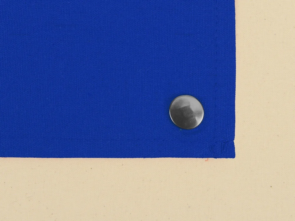 Складная хлопковая сумка для шопинга Gross с карманом 180 г/м2 натуральный/синий - фото 5