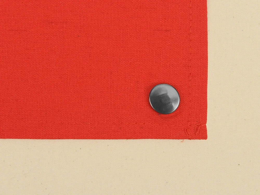 Складная хлопковая сумка для шопинга «Gross» с карманом, 180 г/м2, натуральный/красный - фото 5