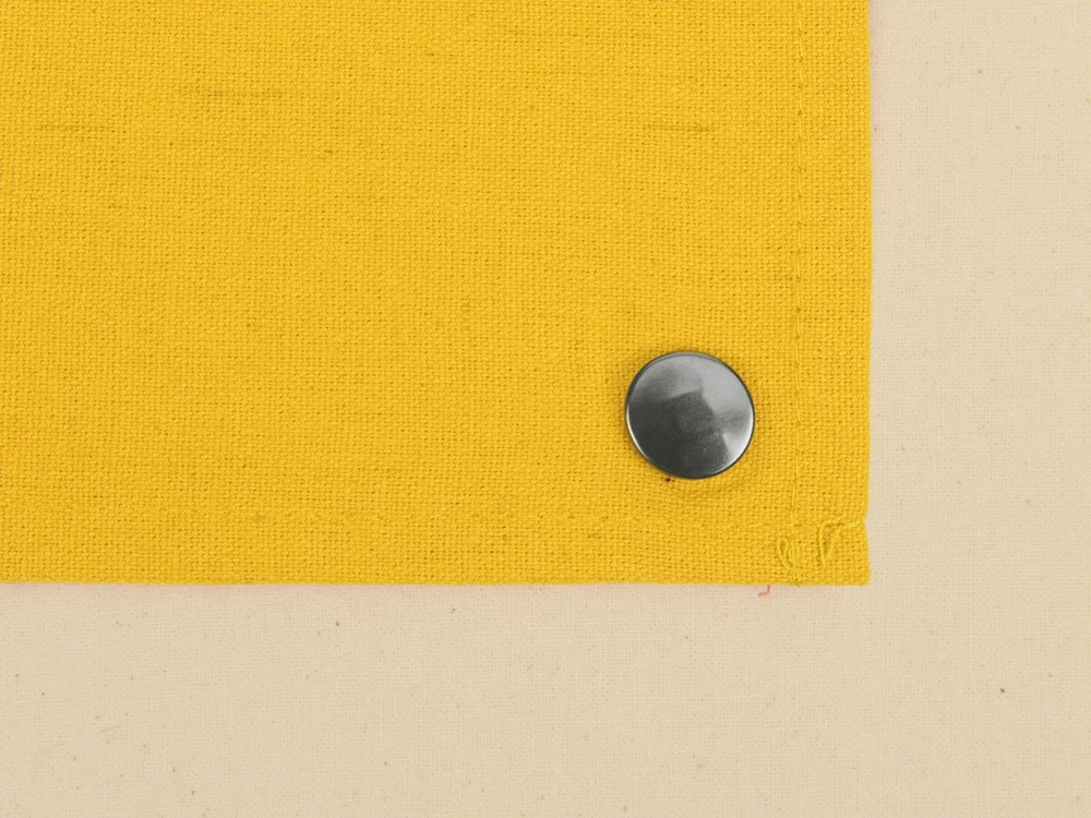 Складная хлопковая сумка для шопинга Gross с карманом 180 г/м2 натуральный/желтый - фото 5