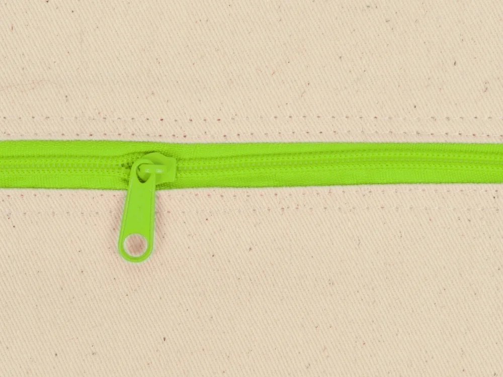 Рюкзак-мешок хлопковый Lark с цветной молнией натуральный/зеленое яблоко - фото 6