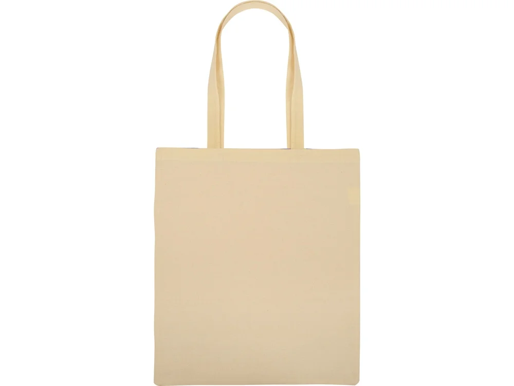 Сумка для шопинга «Twin» двухцветная из хлопка, 180 г/м2, синий/натуральный - фото 7