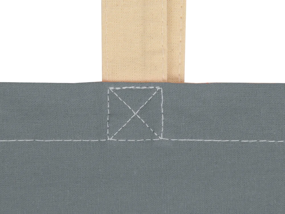 Сумка для шопинга Twin двухцветная из хлопка 180 г/м2 серый натуральный - фото 8