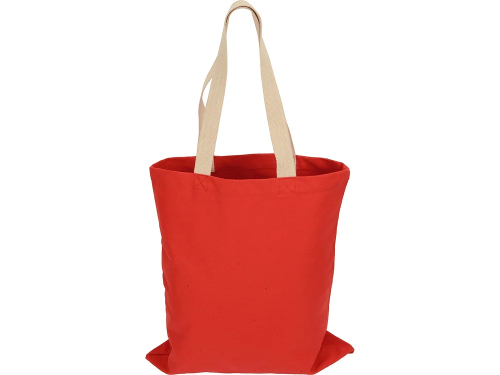 Сумка для шопинга Steady хлопковая с парусиновыми ручками 260 г/м2 красный - фото 3
