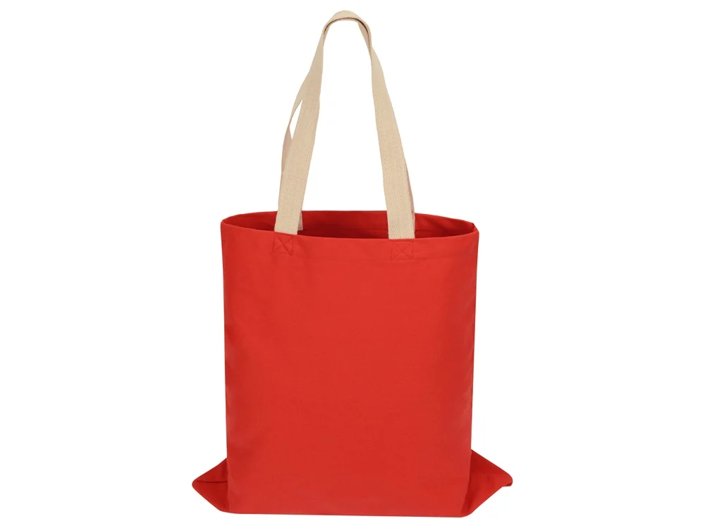 Сумка для шопинга Steady хлопковая с парусиновыми ручками 260 г/м2 красный - фото 4