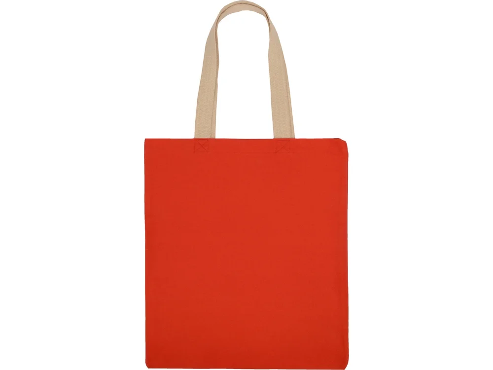 Сумка для шопинга Steady хлопковая с парусиновыми ручками 260 г/м2 красный - фото 5