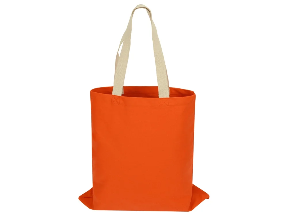 Сумка для шопинга «Steady» хлопковая с парусиновыми ручками, 260 г/м2, оранжевый - фото 3