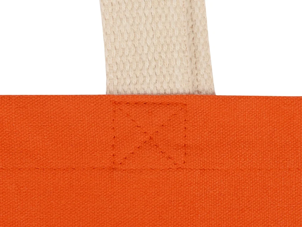 Сумка для шопинга «Steady» хлопковая с парусиновыми ручками, 260 г/м2, оранжевый - фото 5