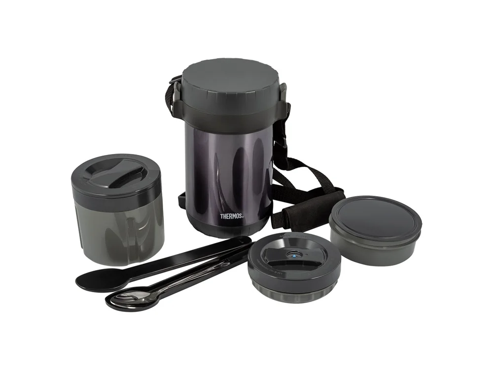 Термос контейнерами и ложкой Thermos JBG-1800 серый - фото 3