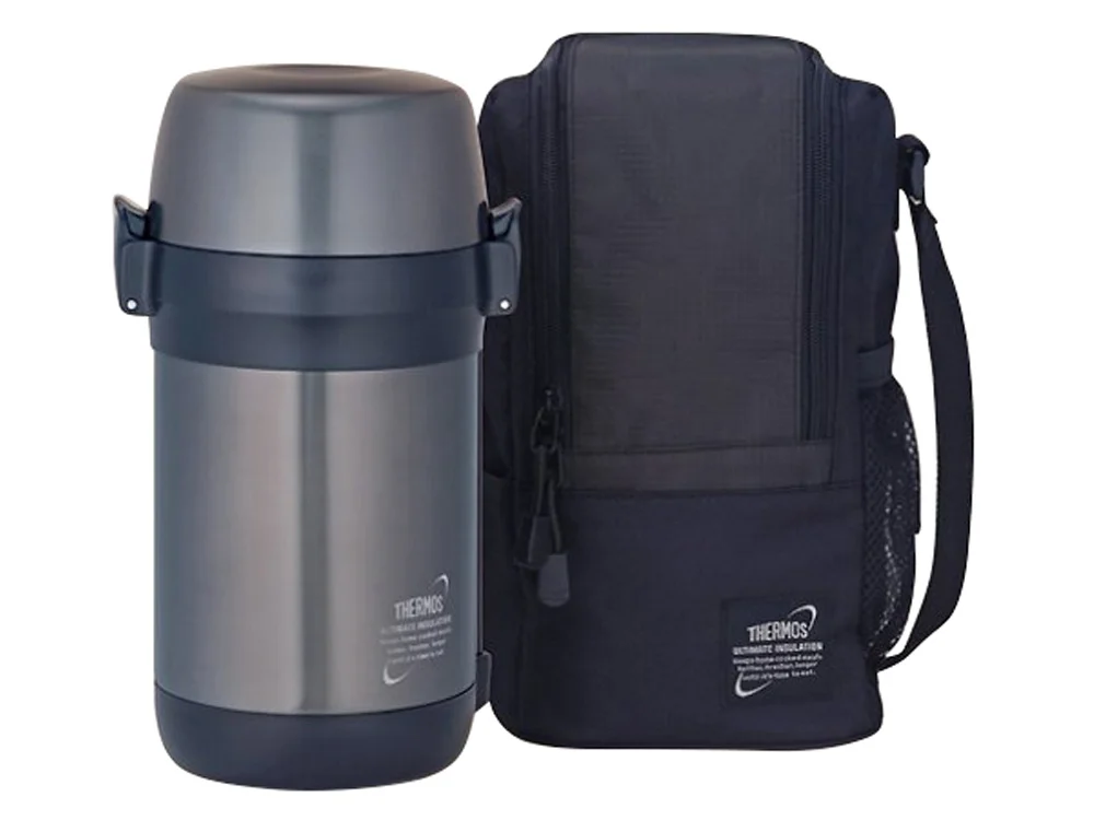 Термос контейнерами и ложкой Thermos JLS-1601 серый 1600 мл - фото 2
