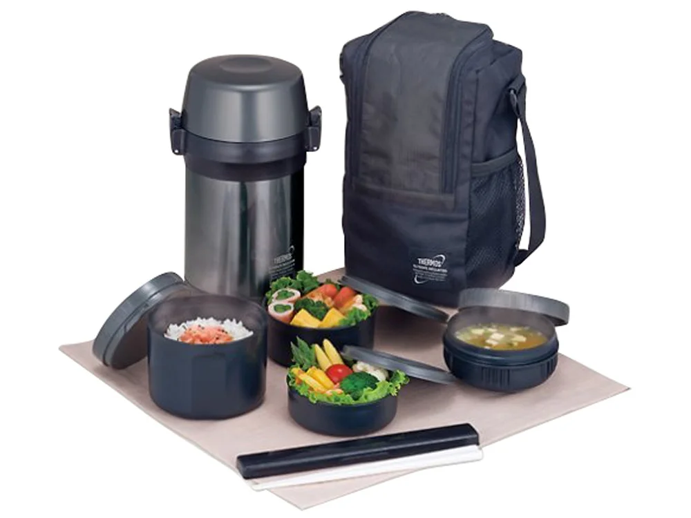 Термос контейнерами и ложкой Thermos JLS-1601 серый 1600 мл - фото 6