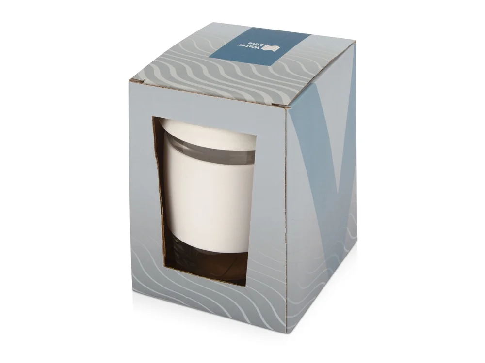 Стеклянный стакан с силиконовой крышкой и манжетой «Monday», прозрачный/белый, 350 мл - фото 6