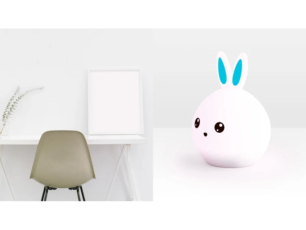 Ночник LED Bunny белый - фото 7