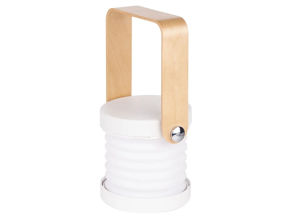 Настольная лампа LED Oko белый/дерево - фото 2