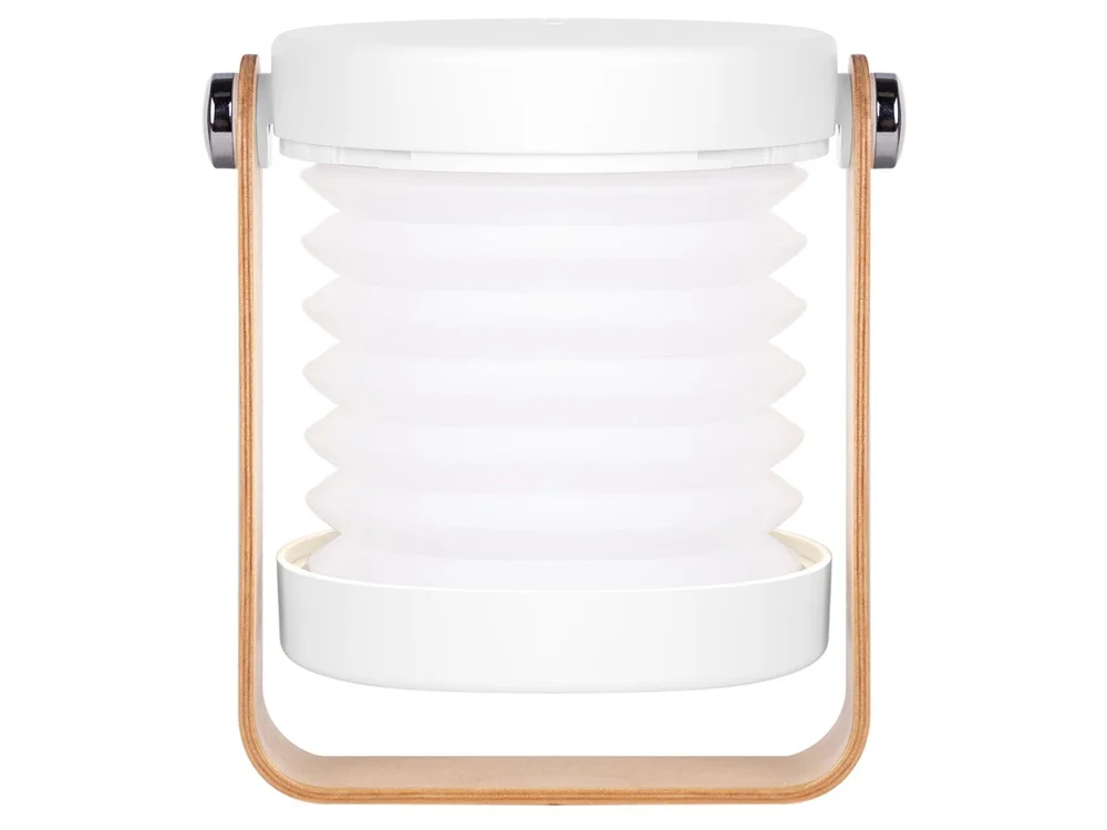 Настольная лампа LED Oko белый/дерево - фото 3