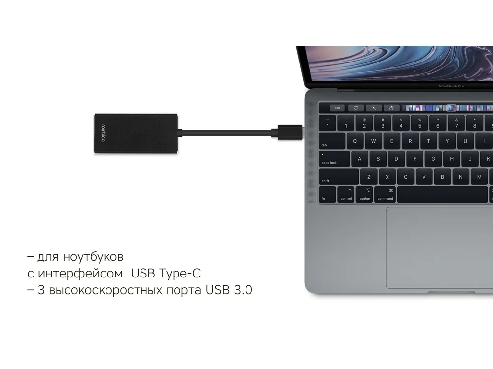 Хаб USB Type-C M6, черный - фото 6