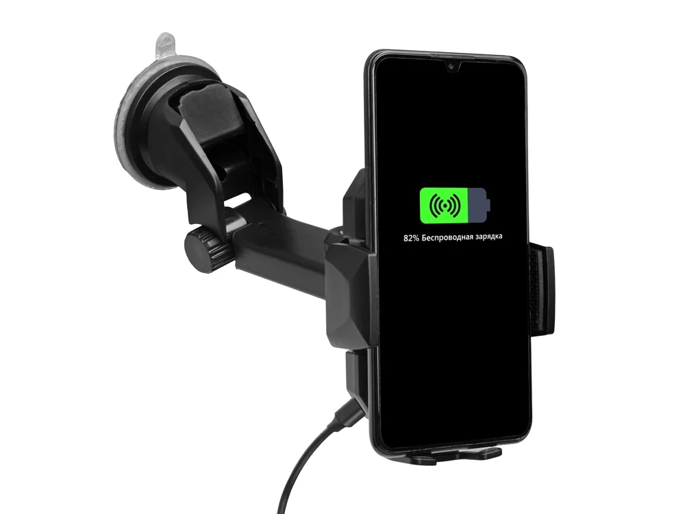 Автомобильное беспроводное зарядное устройство с датчиком движения OptIQ 10 Вт черный - фото 5
