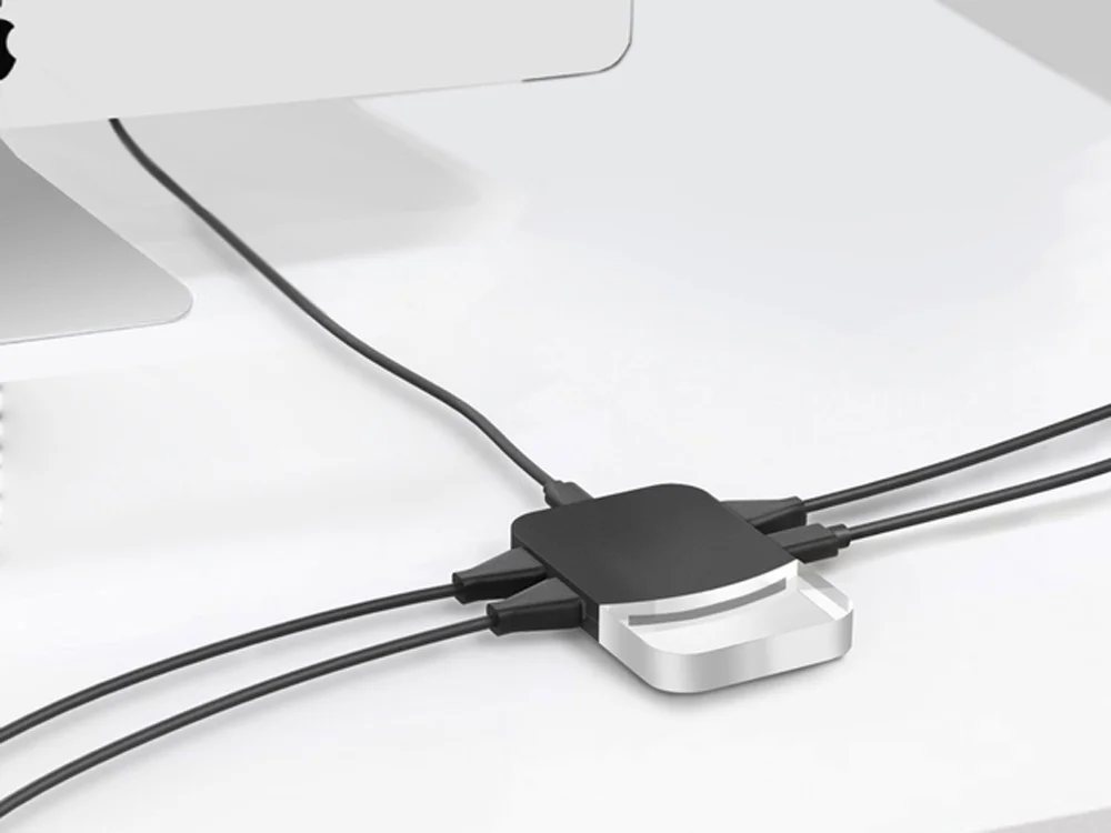 USB хаб Mini iLO Hub черный - фото 2