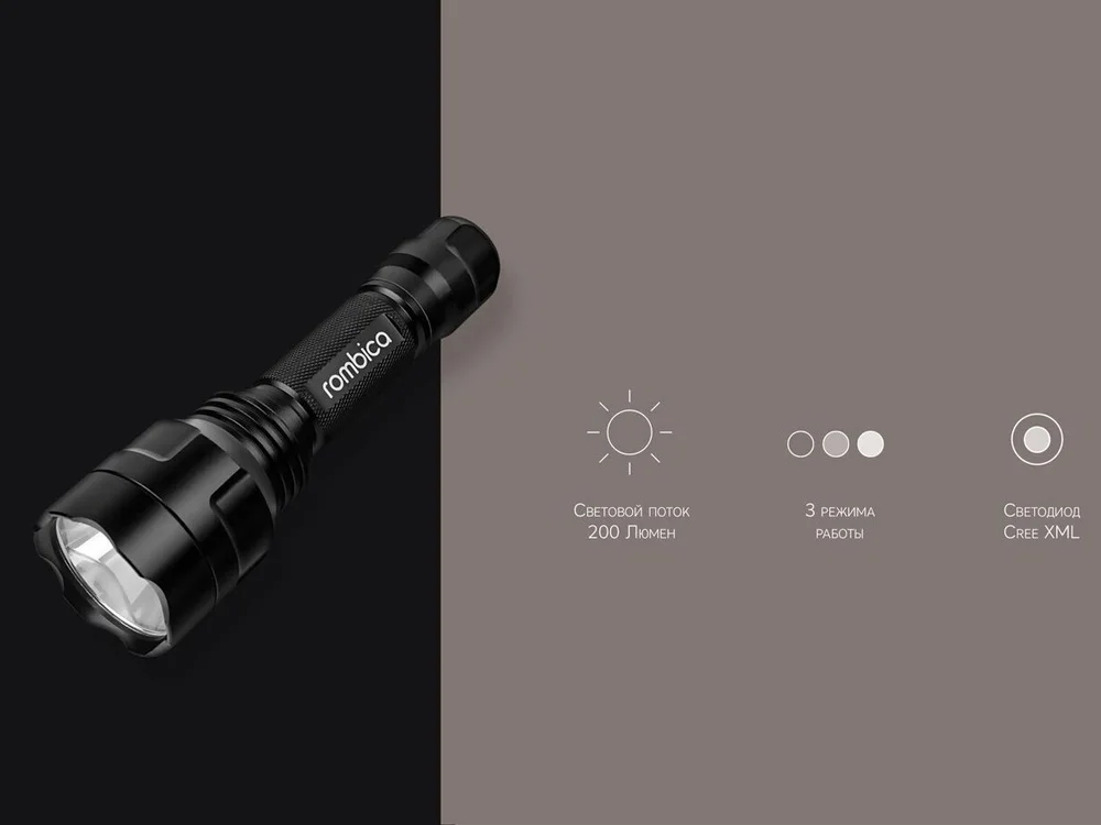 Светодиодный фонарь LED S2 Черный - фото 8