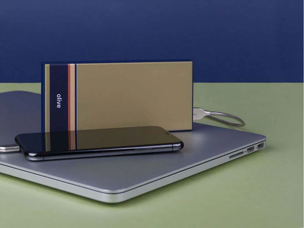 Внешний аккумулятор NEO ARIA 10000 mAh зеленый оливковый/синий - фото 5