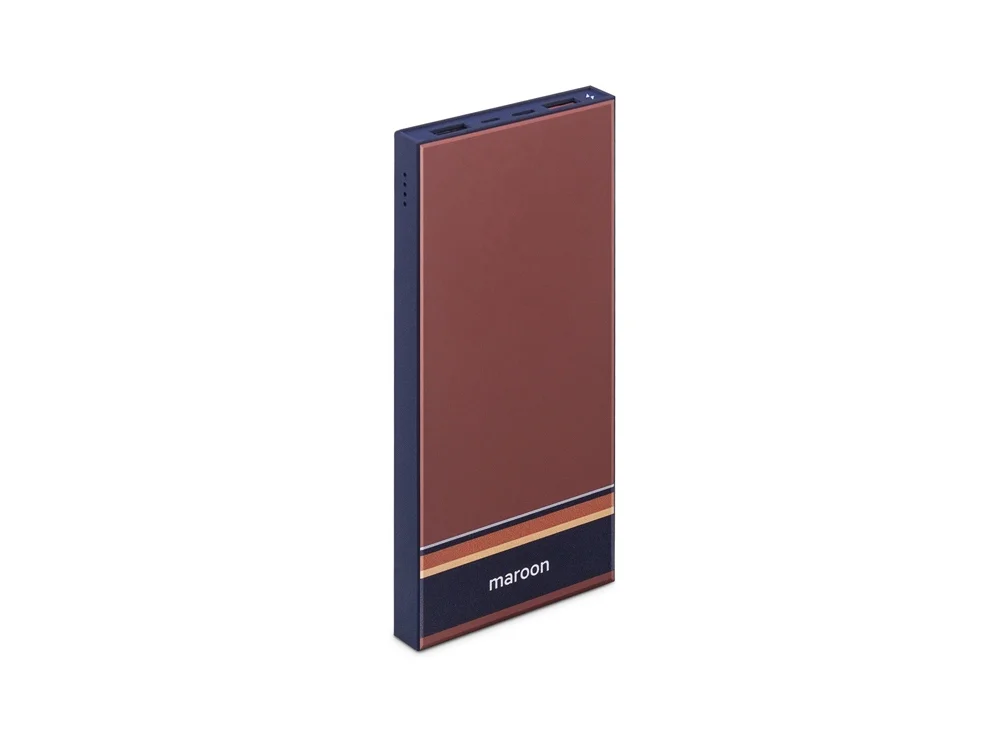 Внешний аккумулятор NEO ARIA 10000 mAh бордовый/синий - фото 1