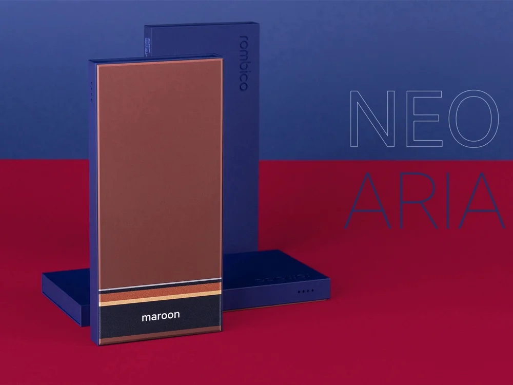 Внешний аккумулятор NEO ARIA 10000 mAh бордовый/синий - фото 5