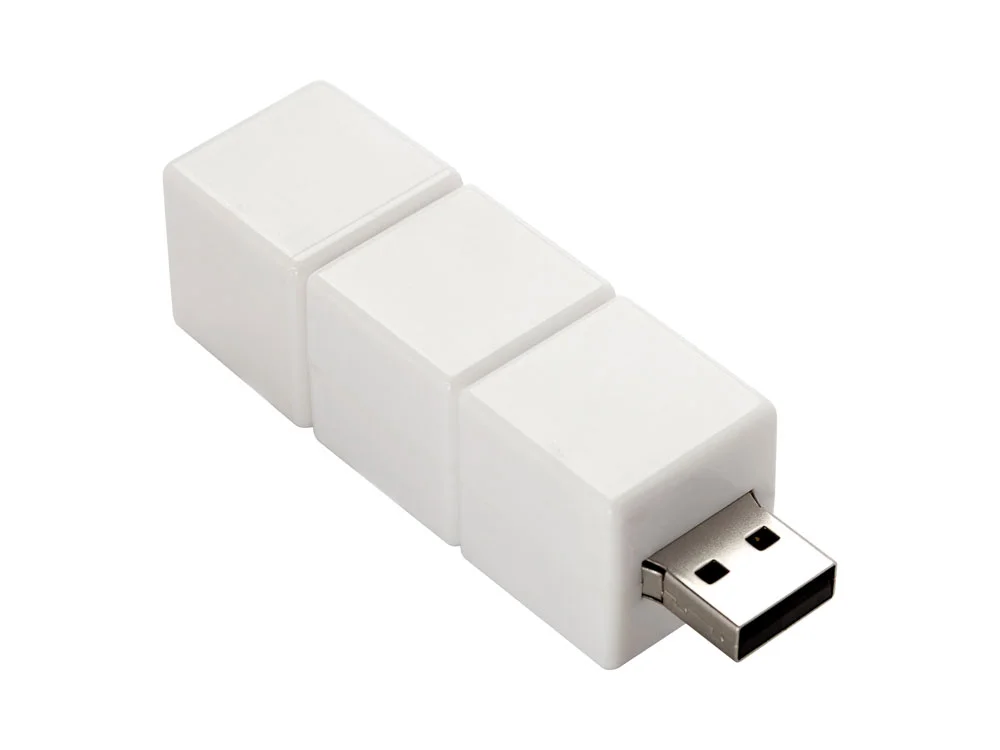 USB 2.0- флешка на 32 Гб Кубик Рубика белый 32Gb - фото 2