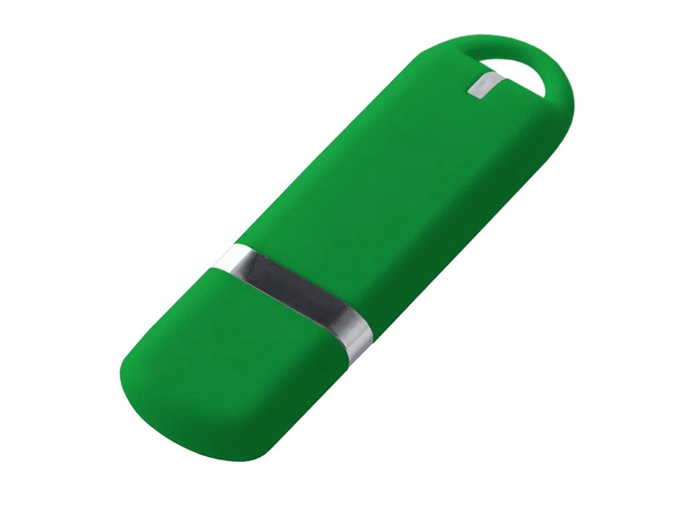 USB 3.0- флешка на 16 Гб soft-touch зеленый 16Gb - фото 1