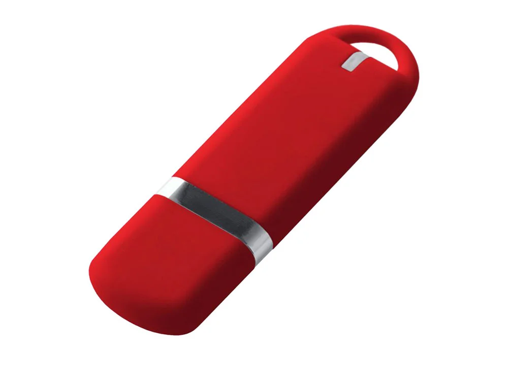 USB 3.0- флешка на 32 Гб soft-touch красный 32Gb - фото 1