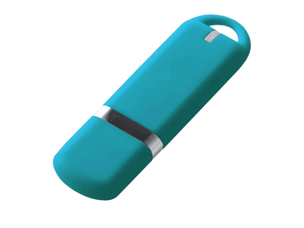 USB 3.0- флешка на 16 Гб soft-touch голубой 16Gb - фото 1