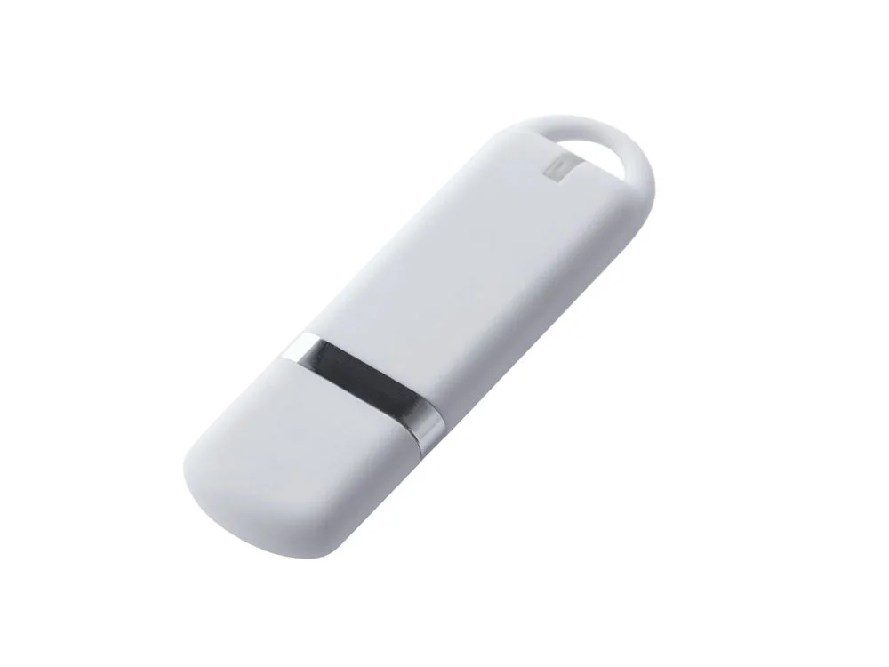 USB 2.0- флешка на 32 Гб soft-touch белый 32Gb - фото 1
