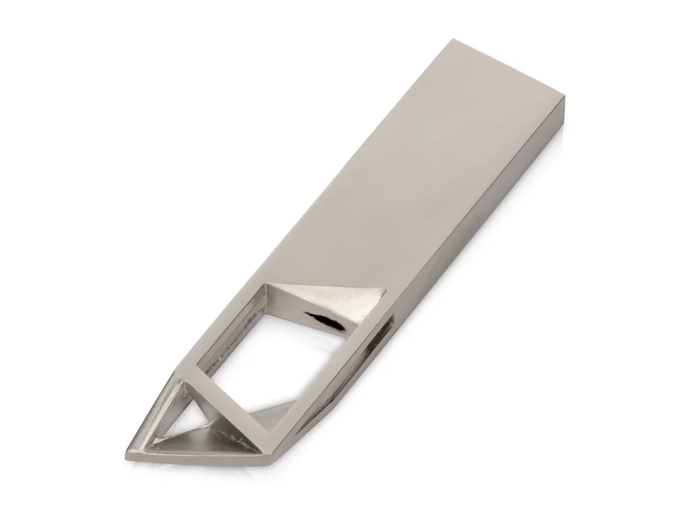 USB 2.0- флешка на 16 Гб Геометрия mini серебристый 16Gb - фото 2