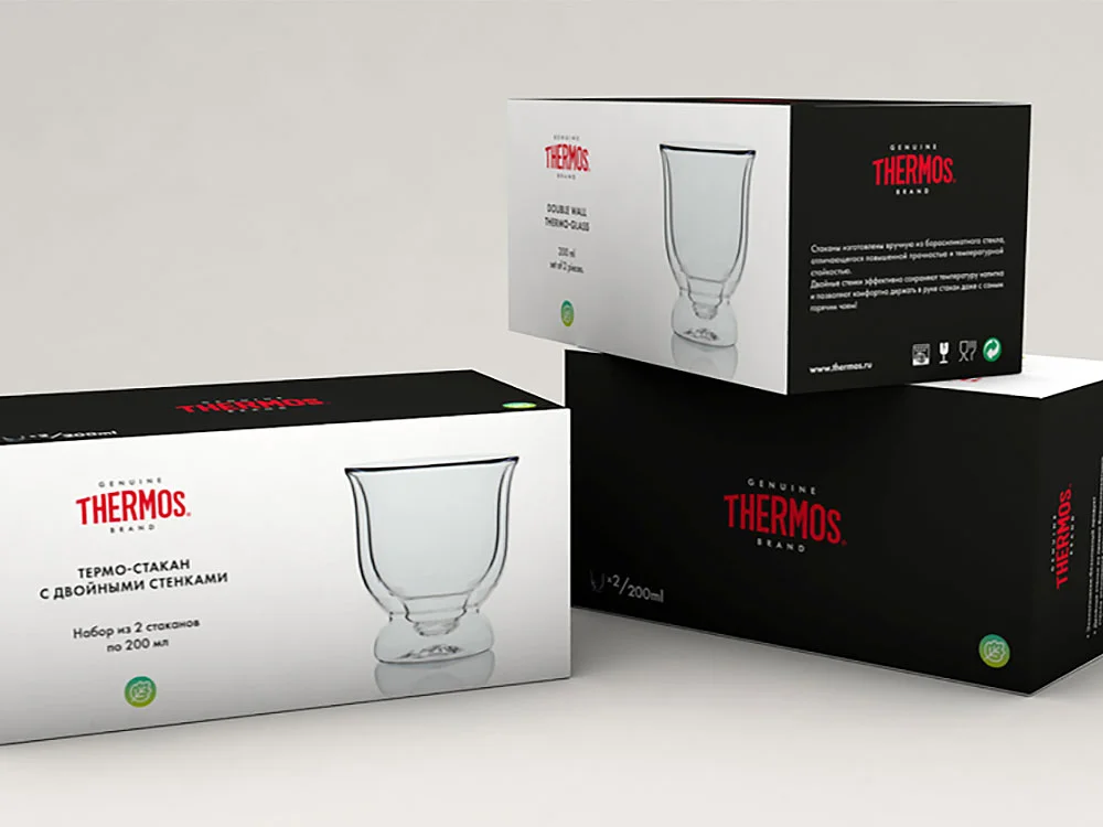 Набор стаканов из двойного стекла THERMOS 200мл 2 х 200 - фото 3