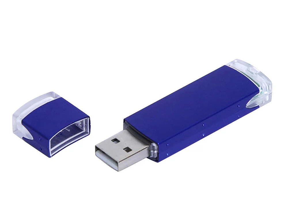 USB 3.0- флешка промо на 64 Гб прямоугольной классической формы синий 64Gb - фото 1