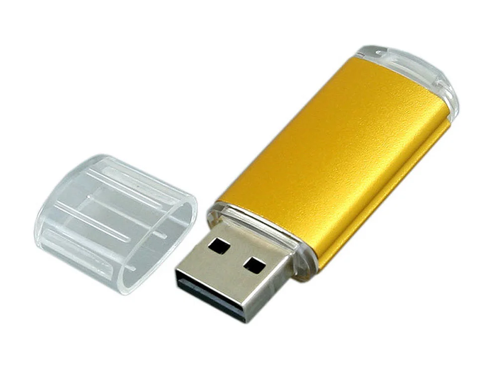 USB 3.0- флешка на 32 Гб с прозрачным колпачком золотистый 32Gb - фото 2