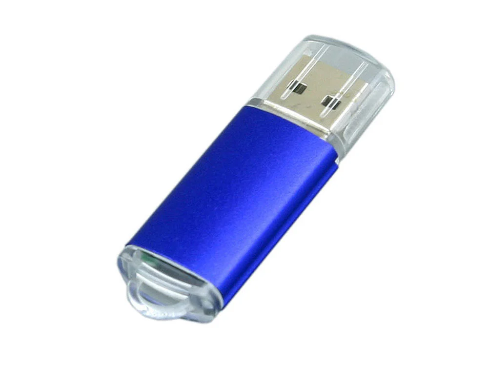 USB 3.0- флешка на 64 Гб с прозрачным колпачком синий 64Gb - фото 1