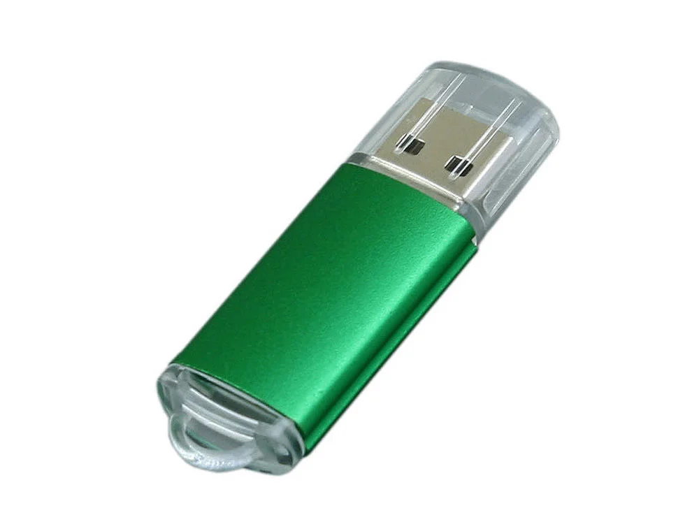 USB 3.0- флешка на 64 Гб с прозрачным колпачком зеленый 64Gb - фото 1