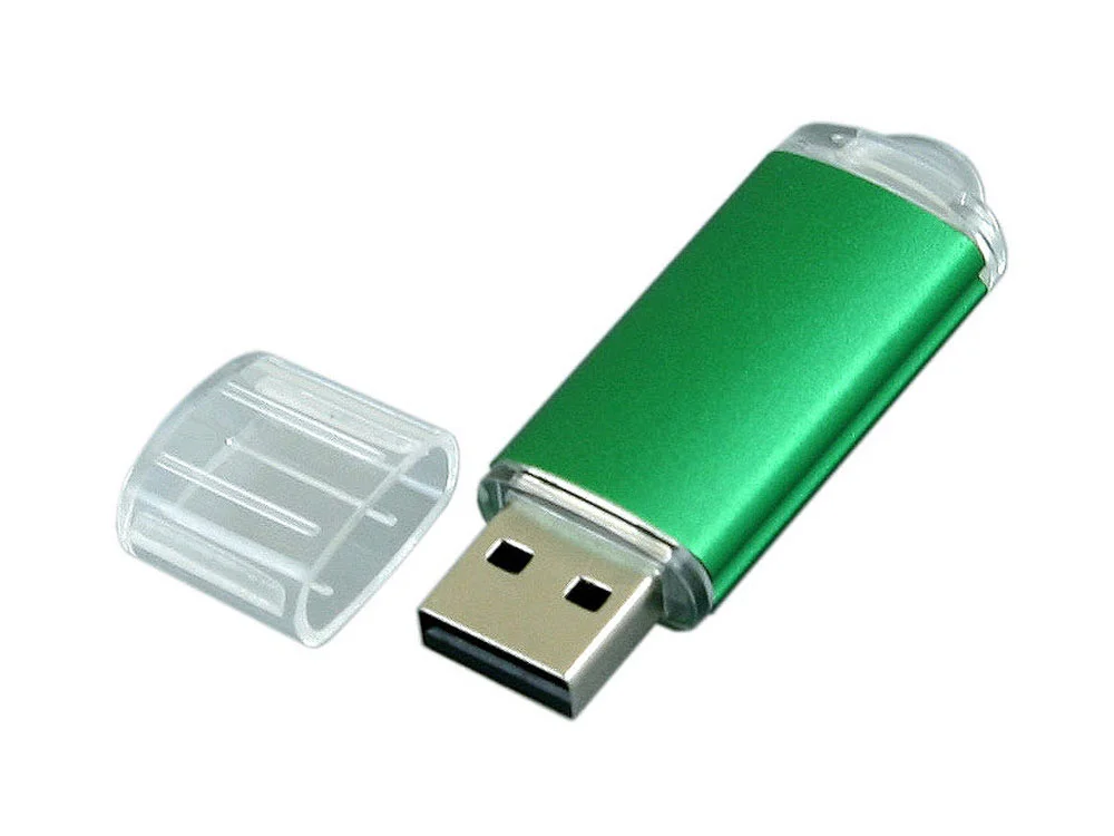 USB 3.0- флешка на 64 Гб с прозрачным колпачком зеленый 64Gb - фото 2
