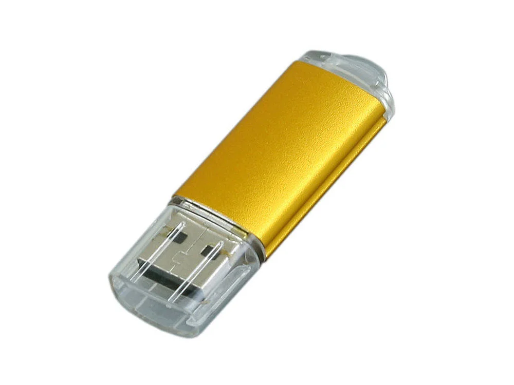 USB 3.0- флешка на 128 Гб с прозрачным колпачком золотистый 128Gb - фото 3