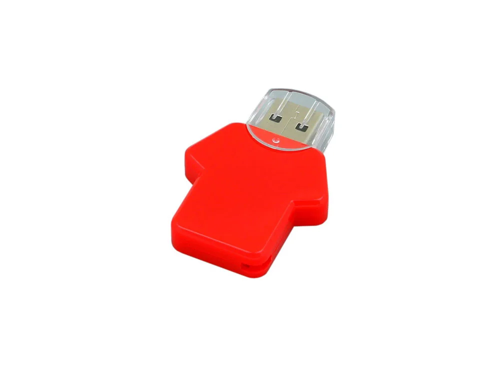 USB 3.0- флешка на 64 Гб в виде футболки красный 64Gb - фото 3