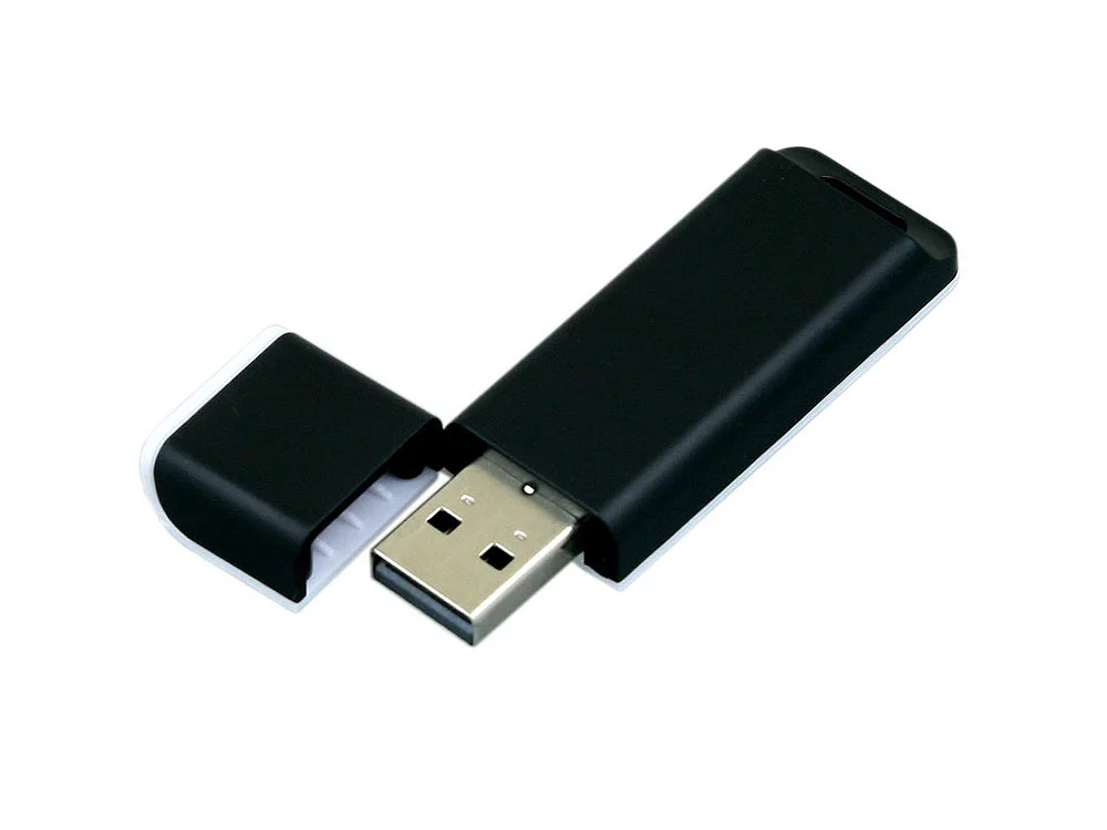 USB 3.0- флешка на 32 Гб с оригинальным двухцветным корпусом черный/белый 32Gb - фото 2