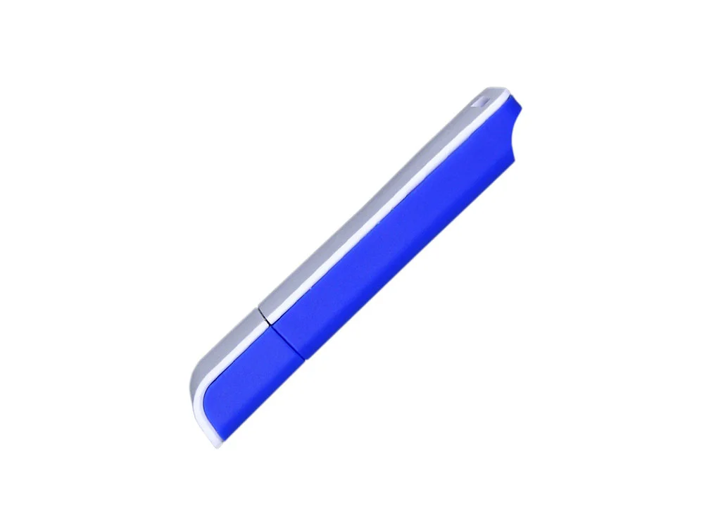 USB 3.0- флешка на 64 Гб с оригинальным двухцветным корпусом синий/белый 64Gb - фото 4