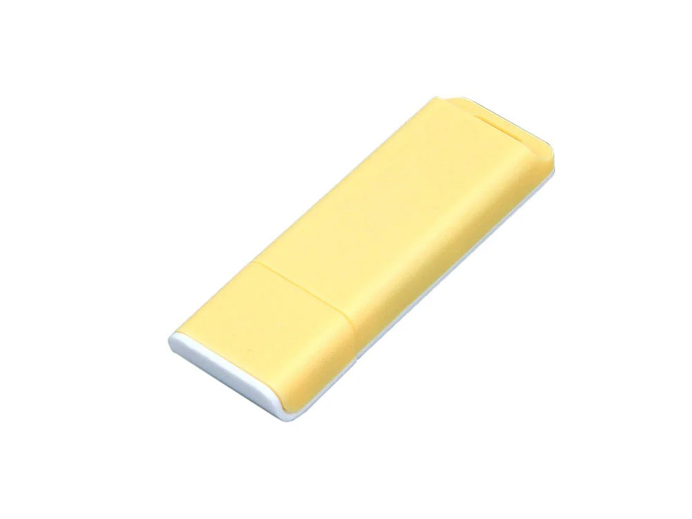 USB 3.0- флешка на 64 Гб с оригинальным двухцветным корпусом желтый/белый 64Gb