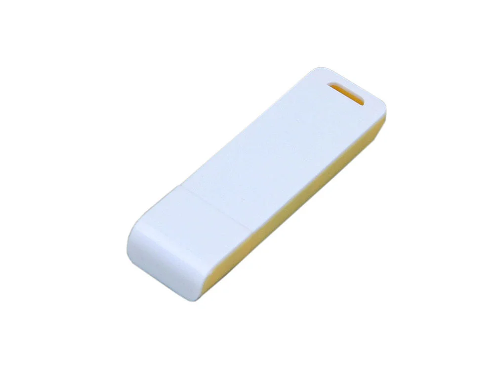 USB 3.0- флешка на 64 Гб с оригинальным двухцветным корпусом желтый/белый 64Gb - фото 3