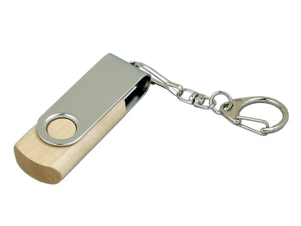 USB 3.0- флешка промо на 128 Гб с поворотным механизмом натуральный/серебристый 128Gb