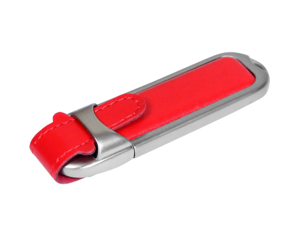 USB 3.0- флешка на 32 Гб с массивным классическим корпусом красный/серебристый 32Gb - фото 1