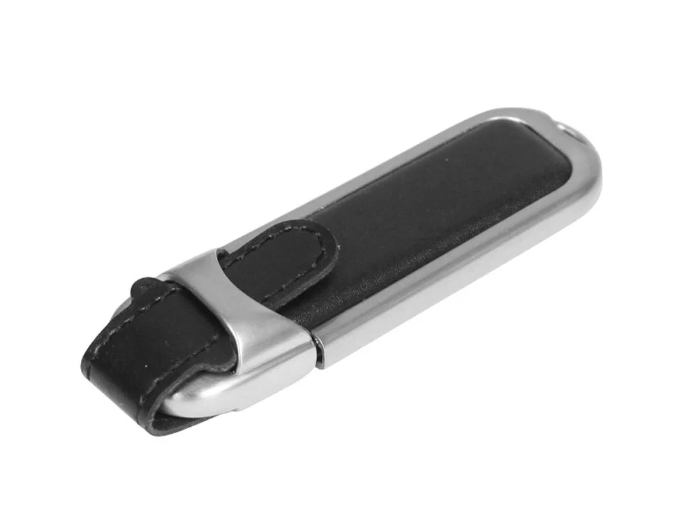 USB 3.0- флешка на 64 Гб с массивным классическим корпусом черный/серебристый 64Gb