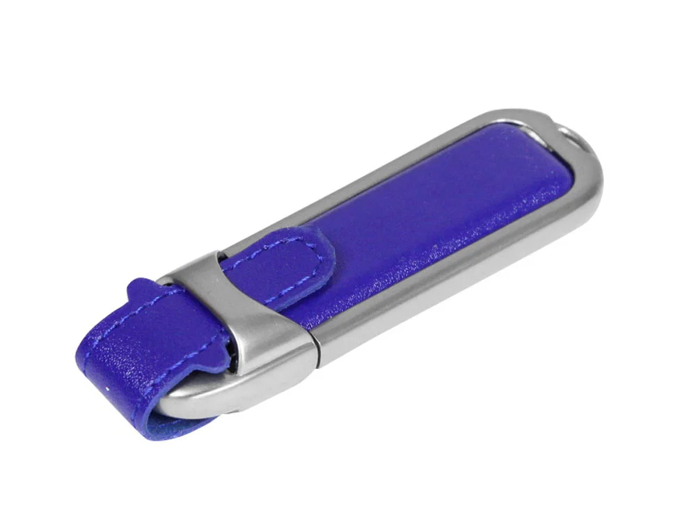 USB 3.0- флешка на 64 Гб с массивным классическим корпусом синий/серебристый 64Gb - фото 1