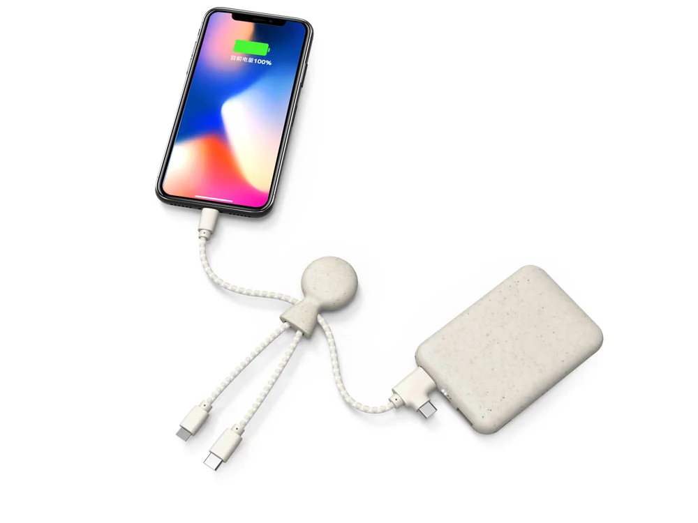 Внешний аккумулятор «BioPack» c кабелем «Mr. Bio», 5000 mAh - фото 4