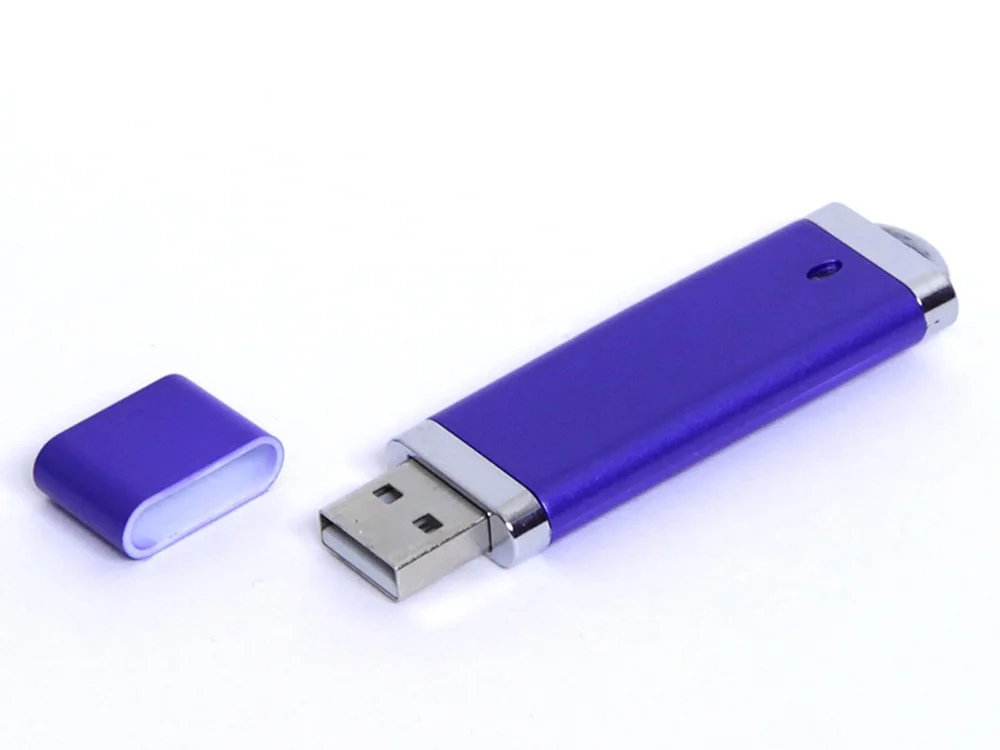 USB 3.0- флешка промо на 64 Гб прямоугольной классической формы синий 64Gb - фото 1