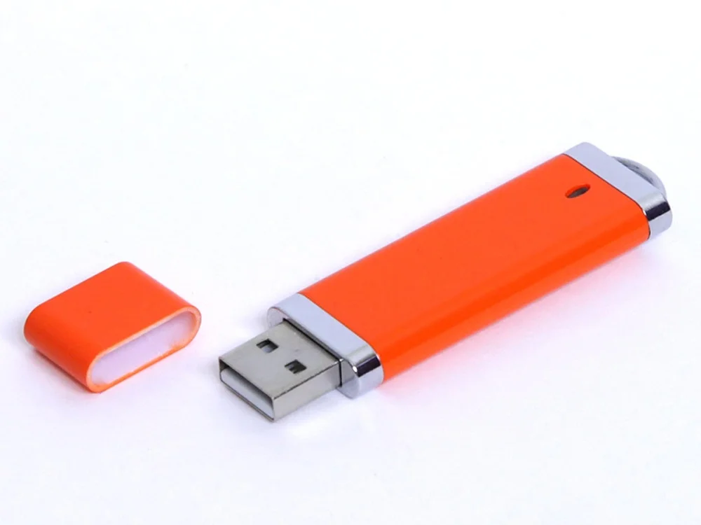 USB 3.0- флешка промо на 64 Гб прямоугольной классической формы оранжевый 64Gb - фото 1